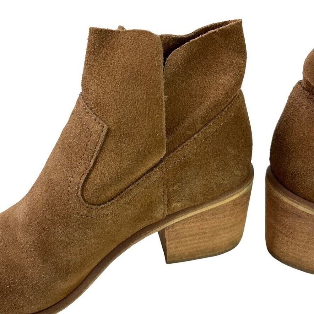 BP Womens Brice Brown Suede Leather Pull On Ankle Boots Booties Shoes sz 9 - Picture 12 of 16